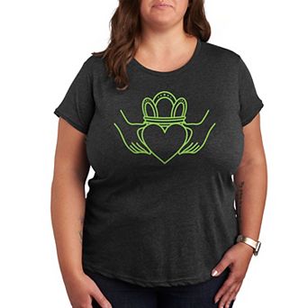 Plus Claddagh Symbol Graphic Tee