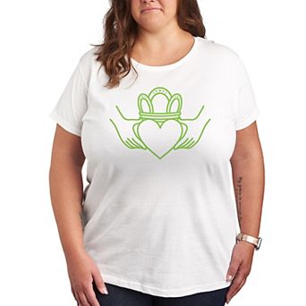 Plus Claddagh Symbol Graphic Tee