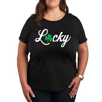 Plus Lucky With Clover Graphic Tee