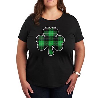 Plus Shamrock Plaid Graphic Tee