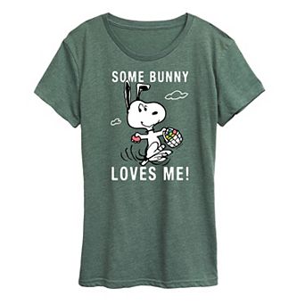 Women's Peanuts Snoopy Some Bunny Graphic Tee