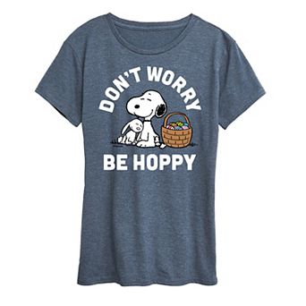 Women's Peanuts Snoopy Don't Worry Be Hoppy Graphic Tee