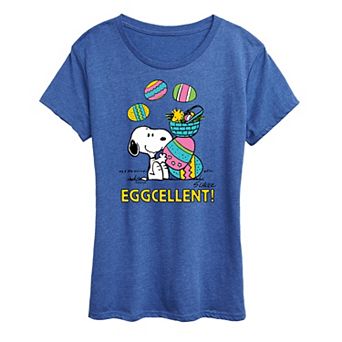 Women's Peanuts Snoopy & Woodstock Eggcellent Graphic Tee