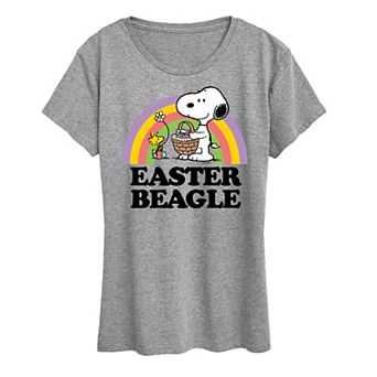 Women's Peanuts Snoopy & Woodstock Easter Beagle Graphic Tee
