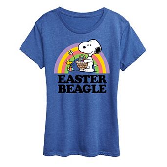 Women's Peanuts Snoopy & Woodstock Easter Beagle Graphic Tee