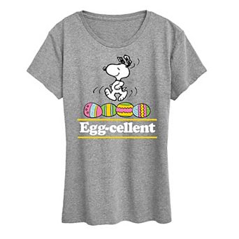 Women's Peanuts Snoopy Egg-cellent Graphic Tee