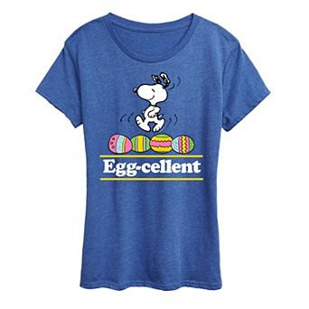 Women's Peanuts Snoopy Egg-cellent Graphic Tee