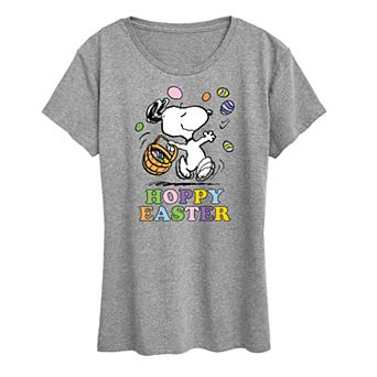 Women's Peanuts Snoopy Hoppy Easter Graphic Tee