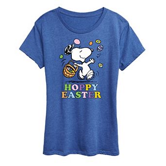 Women's Peanuts Snoopy Hoppy Easter Graphic Tee