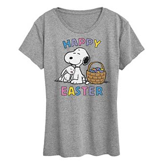 Women's Peanuts Snoopy Happy Easter Graphic Tee Graphic Tee