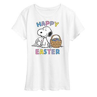 Women's Peanuts Snoopy Happy Easter Graphic Tee Graphic Tee