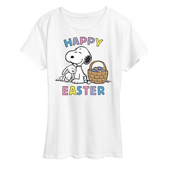 Women's Peanuts Snoopy Happy Easter Graphic Tee Graphic Tee
