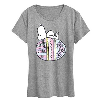 Women's Peanuts Snoopy Easter Egg Graphic Tee