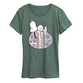 Women's Peanuts Snoopy Easter Egg Graphic Tee
