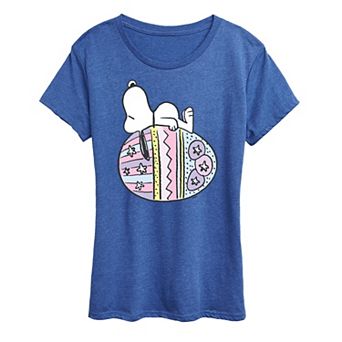 Women's Peanuts Snoopy Easter Egg Graphic Tee