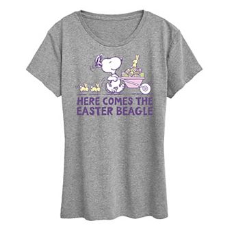Women's Peanuts Snoopy Easter Beagle Graphic Tee