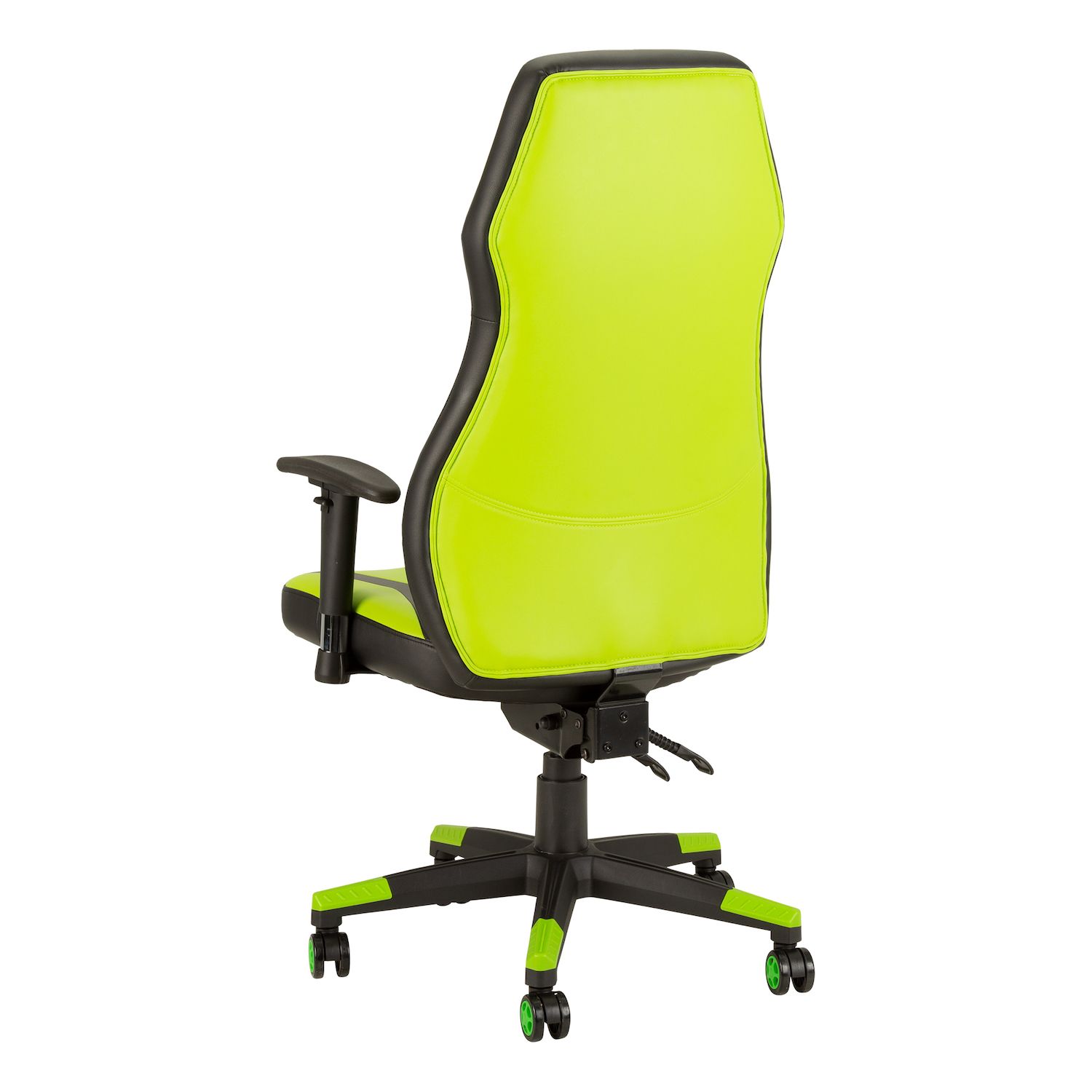 Lime green racing-style gaming chair with black trim