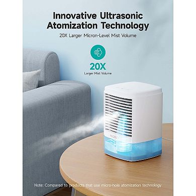 Hicozy Air Cooler Portable Air Cooling Fan Humidifier For Desktop, Office And Bedroom