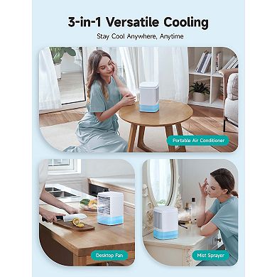 Hicozy Air Cooler Portable Air Cooling Fan Humidifier For Desktop, Office And Bedroom