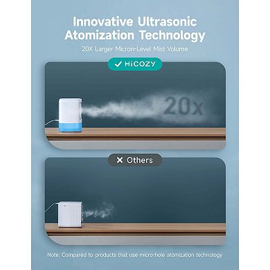 Hicozy Air Cooler Portable Air Cooling Fan Humidifier For Desktop, Office And Bedroom
