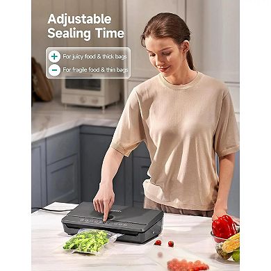 Hicozy Automatic Food Vacuum Sealer With Built-in Cutter And Bag Storage