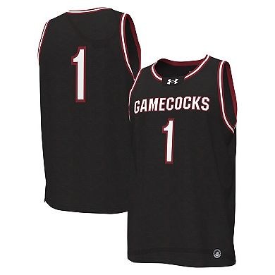 Men's Under Armour #1 Black South Carolina Gamecocks Replica Basketball Jersey