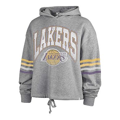 Women's '47 Gray Los Angeles Lakers Upland Bennett Pullover Hoodie