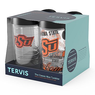 Tervis Oklahoma State Cowboys 4-Pack 16oz. Emblem, Hype Stripes, Arctic & Competitor Tumbler Set