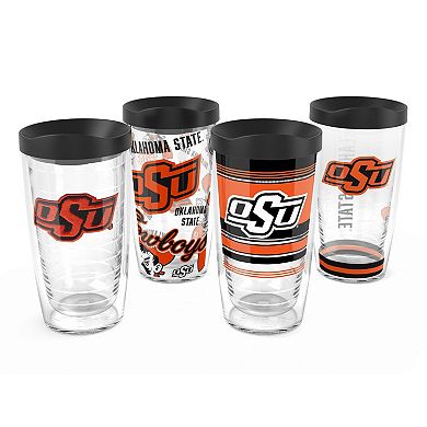 Tervis Oklahoma State Cowboys 4-Pack 16oz. Emblem, Hype Stripes, Arctic & Competitor Tumbler Set