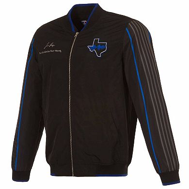 Men's JH Design Black Dallas Mavericks 2023/24 City Edition Nylon Full-Zip Bomber Jacket