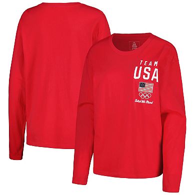 Women's Red Team USA Long Sleeve T-Shirt