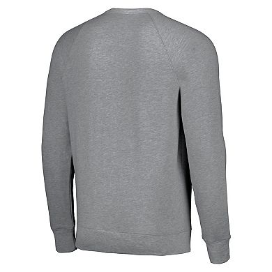 Unisex Homage Gray Los Angeles Lakers Holiday Tri-Blend Raglan Pullover Sweatshirt