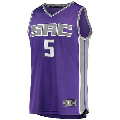 Men's Fanatics Branded De'Aaron Fox Purple Sacramento Kings Fast Break Player Replica Jersey - Icon Edition