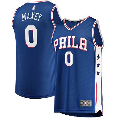 Men's Fanatics Branded Tyrese Maxey Royal Philadelphia 76ers Fast Break Replica Jersey - Icon Edition