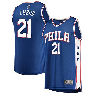 Men's Fanatics Branded Joel Embiid Royal Philadelphia 76ers Fast Break Replica Team Color Player Jersey - Icon Edition