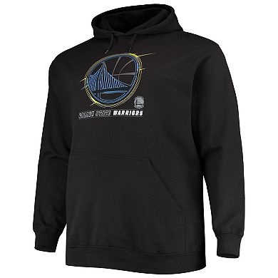 Men's Heathered Gray Golden State Warriors Big & Tall Heart & Soul Pullover Hoodie