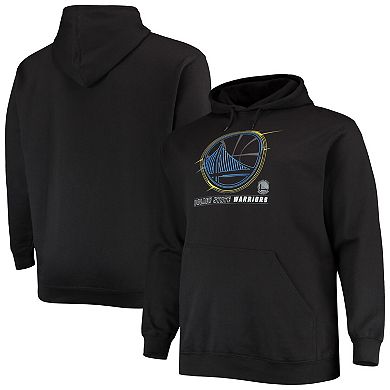 Men's Heathered Gray Golden State Warriors Big & Tall Heart & Soul Pullover Hoodie