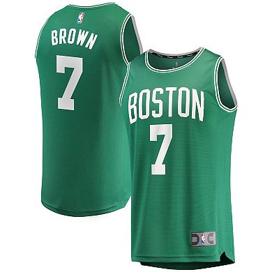 Men's Fanatics Branded Jaylen Brown Kelly Green Boston Celtics Fast Break Replica Player Jersey