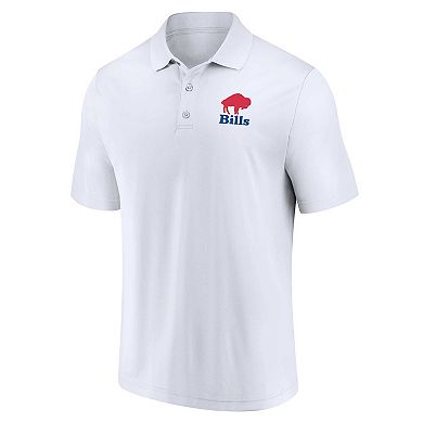 Men's Fanatics Branded White/Royal Buffalo Bills Throwback Two-Pack Polo Set