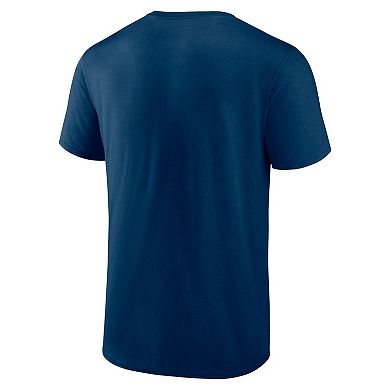 Men's Fanatics Branded Orange/Navy Chicago Bears Throwback T-Shirt Combo Set