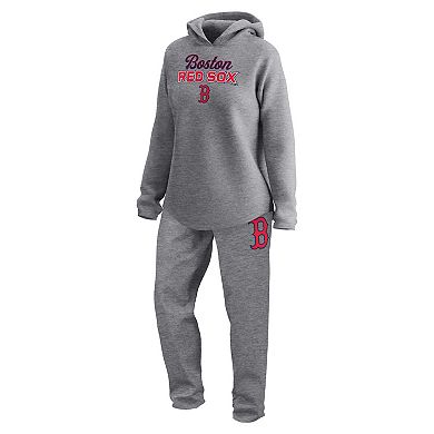 Women's Fanatics Branded  Gray Boston Red Sox Legacy Pullover Sweatshirt & Sweatpants Set