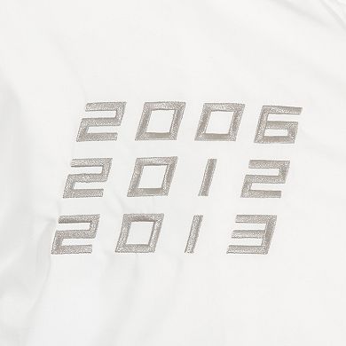 Men's JH Design White Miami Heat 2022/23 City Edition Full-Zip Nylon Bomber Jacket