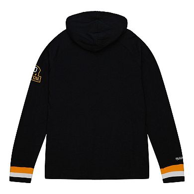 Men's Mitchell & Ness Black Boston Bruins 100th Anniversary Legendary Raglan Pullover Hoodie