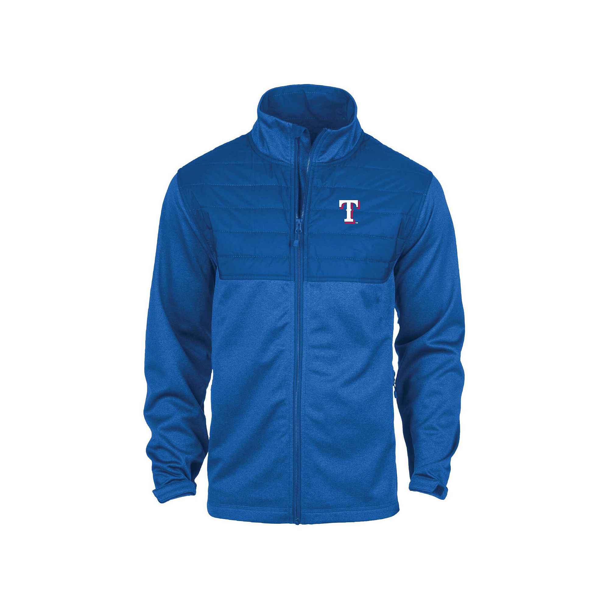 Mens Dunbrooke  Heather Royal Texas Rangers Explorer Full-Zip Jacket, Size