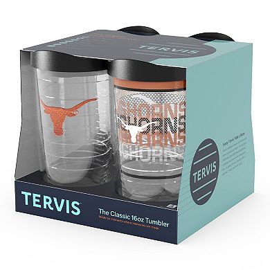 Tervis Texas Longhorns 4-Pack 16oz. Emblem, Hype Stripes, Arctic & Competitor Tumbler Set