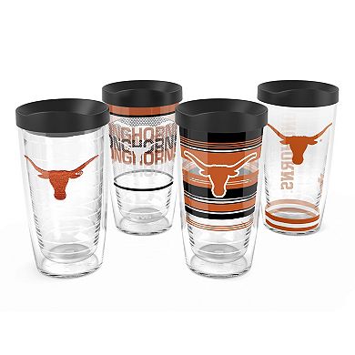 Tervis Texas Longhorns 4-Pack 16oz. Emblem, Hype Stripes, Arctic & Competitor Tumbler Set
