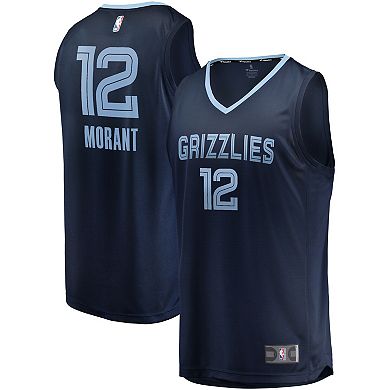 Men's Fanatics Branded Ja Morant Navy Memphis Grizzlies Fast Break Replica Jersey - Icon Edition