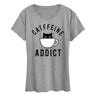Women's Catffeine Addict Graphic Tee
