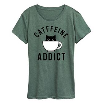 Women's Catffeine Addict Graphic Tee