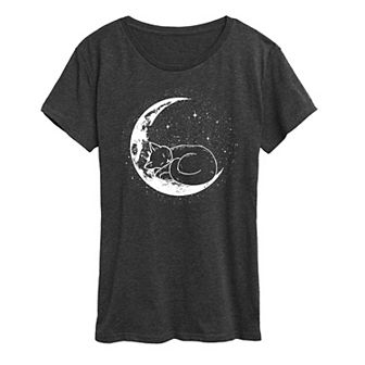 Women's Cat Nap Moon Graphic Tee